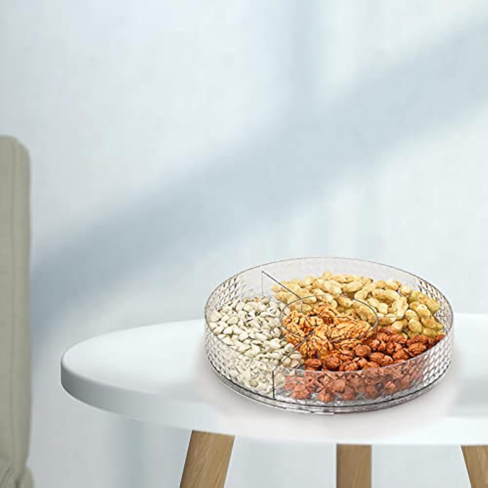 Countertop Turntable Cosmetic Storage Box, Transparent